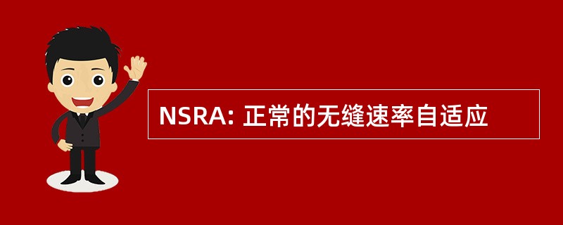 NSRA: 正常的无缝速率自适应