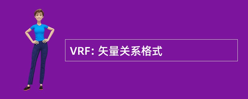 VRF: 矢量关系格式