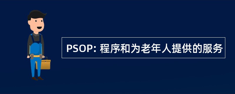 PSOP: 程序和为老年人提供的服务