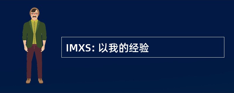 IMXS: 以我的经验