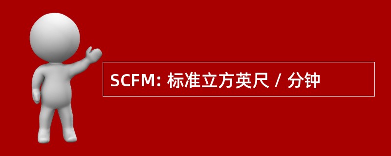 SCFM: 标准立方英尺 / 分钟