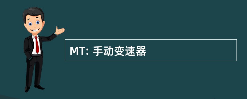 MT: 手动变速器