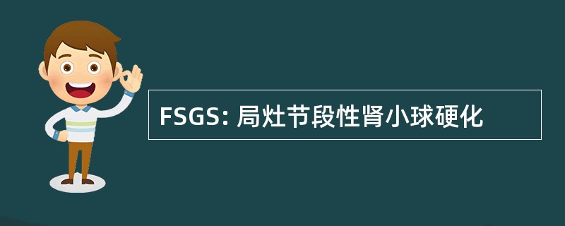 FSGS: 局灶节段性肾小球硬化