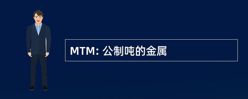 MTM: 公制吨的金属