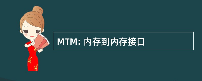 MTM: 内存到内存接口