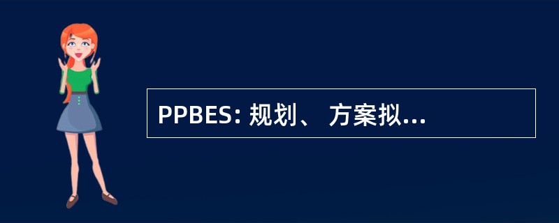 PPBES: 规划、 方案拟订、 预算编制和执行系统