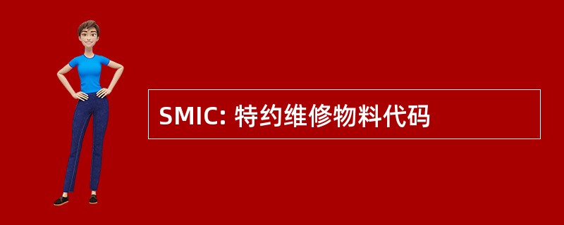 SMIC: 特约维修物料代码