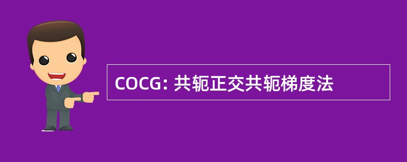 COCG: 共轭正交共轭梯度法