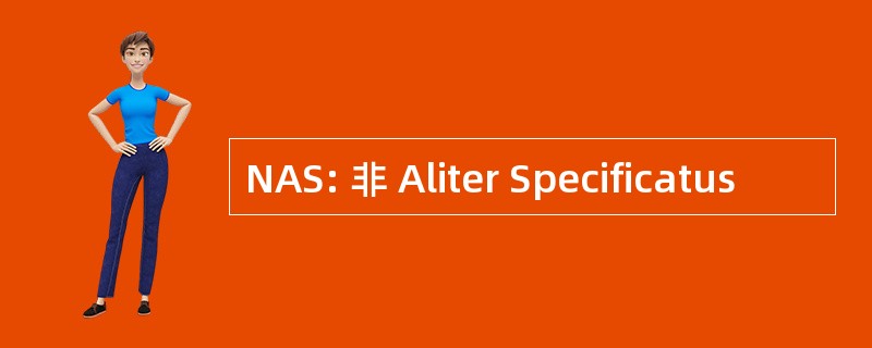 NAS: 非 Aliter Specificatus