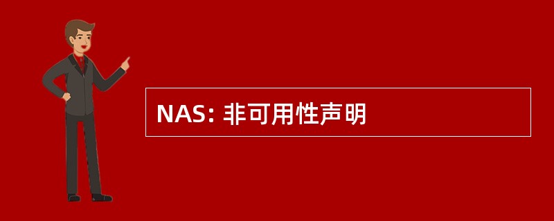 NAS: 非可用性声明