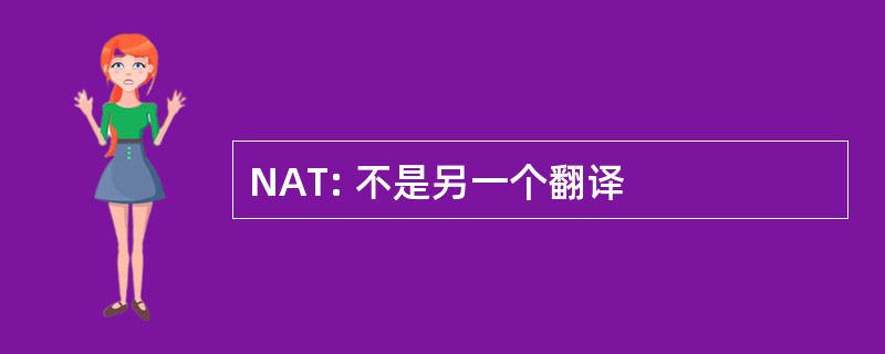 NAT: 不是另一个翻译