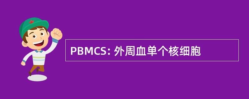 PBMCS: 外周血单个核细胞