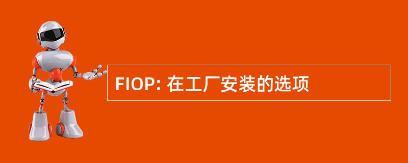 FIOP: 在工厂安装的选项