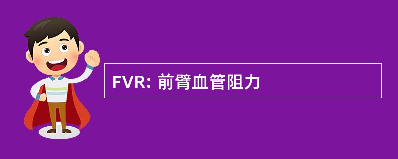 FVR: 前臂血管阻力