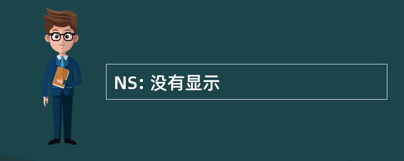 NS: 没有显示