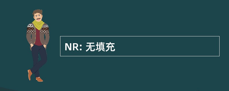 NR: 无填充