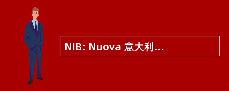 NIB: Nuova 意大利 Bibliografica