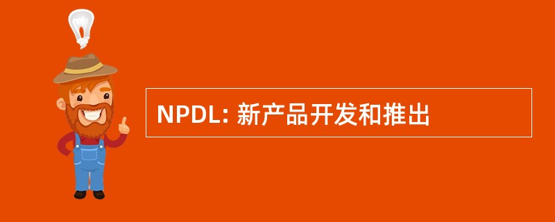 NPDL: 新产品开发和推出