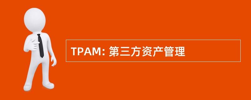 TPAM: 第三方资产管理