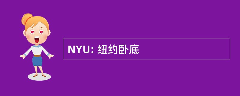 NYU: 纽约卧底