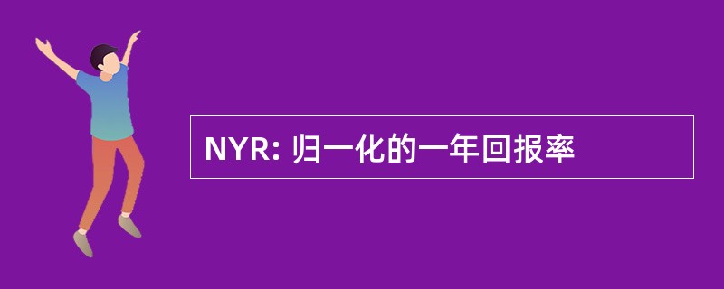 NYR: 归一化的一年回报率