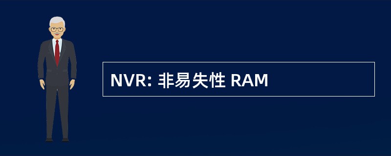 NVR: 非易失性 RAM