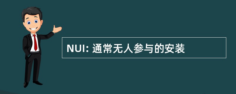 NUI: 通常无人参与的安装