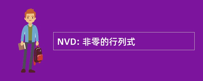 NVD: 非零的行列式