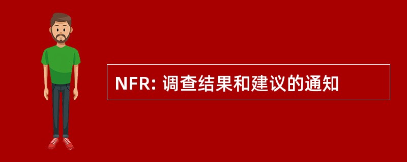 NFR: 调查结果和建议的通知