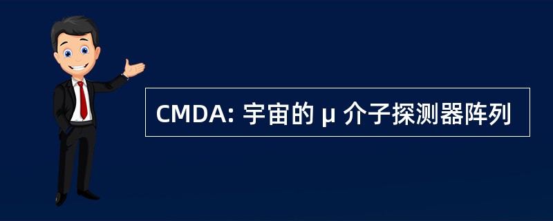 CMDA: 宇宙的 μ 介子探测器阵列