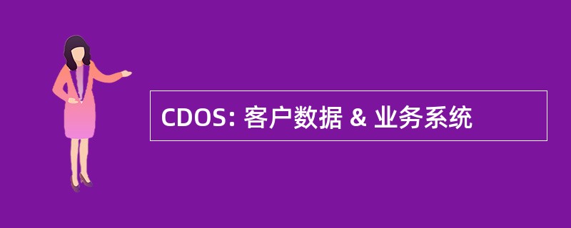 CDOS: 客户数据 & 业务系统