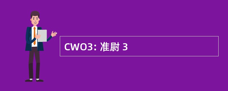 CWO3: 准尉 3