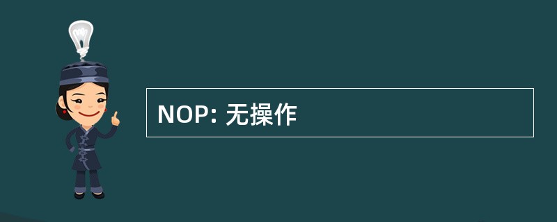 NOP: 无操作