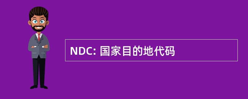 NDC: 国家目的地代码