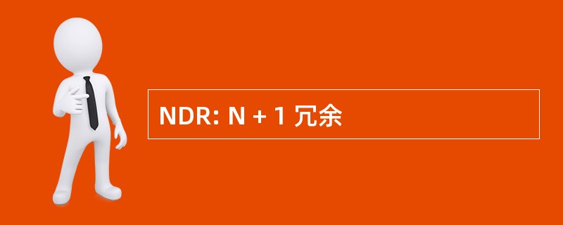 NDR: N + 1 冗余