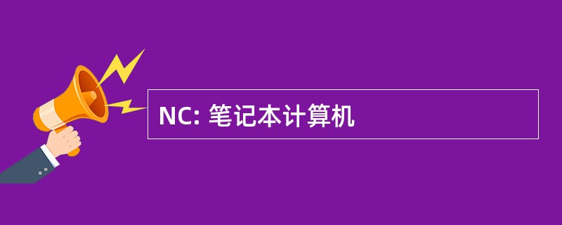 NC: 笔记本计算机