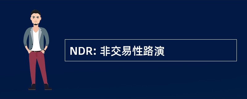 NDR: 非交易性路演