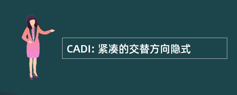 CADI: 紧凑的交替方向隐式