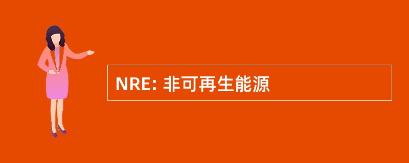 NRE: 非可再生能源