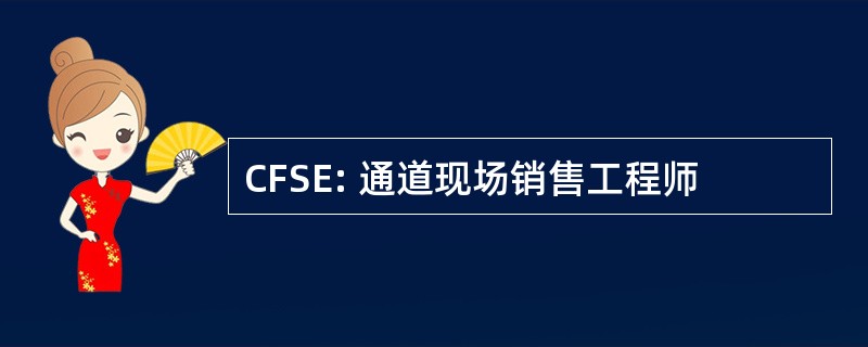 CFSE: 通道现场销售工程师