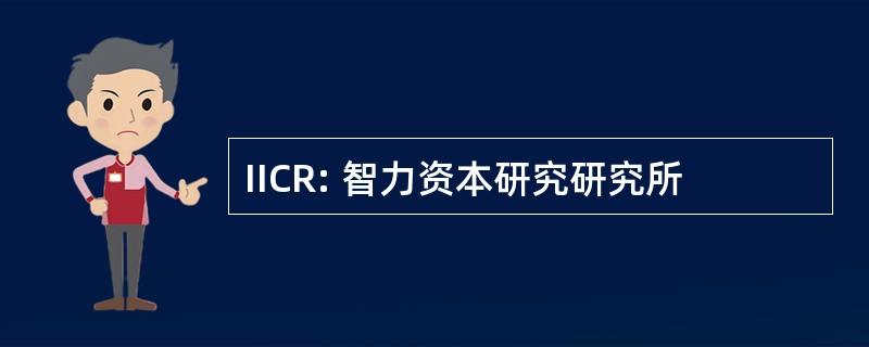 IICR: 智力资本研究研究所