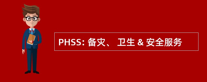 PHSS: 备灾、 卫生 & 安全服务