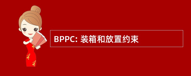 BPPC: 装箱和放置约束