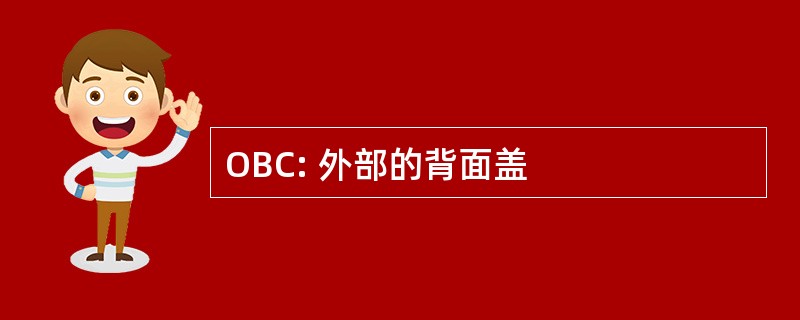 OBC: 外部的背面盖