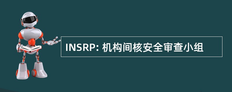 INSRP: 机构间核安全审查小组