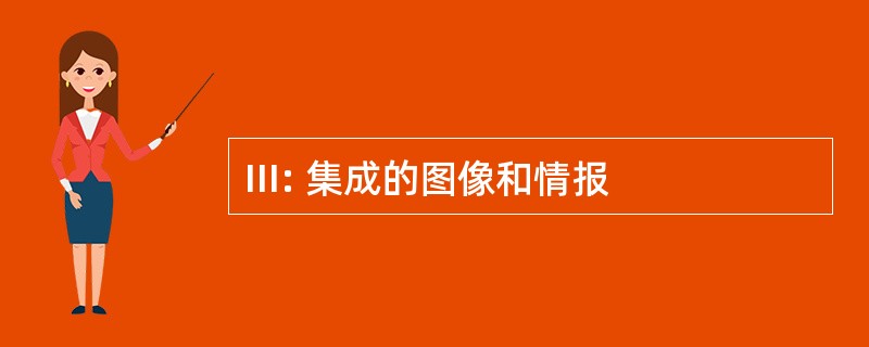 III: 集成的图像和情报