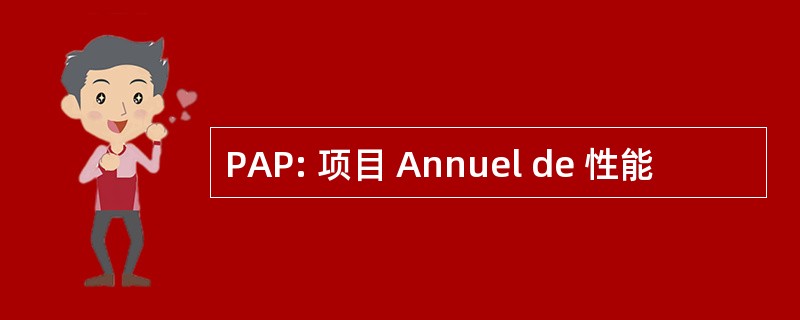 PAP: 项目 Annuel de 性能