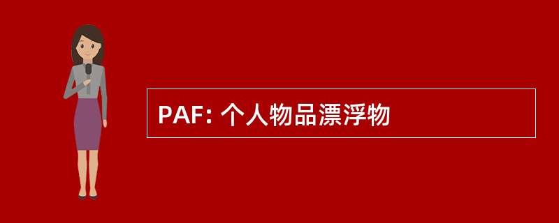 PAF: 个人物品漂浮物