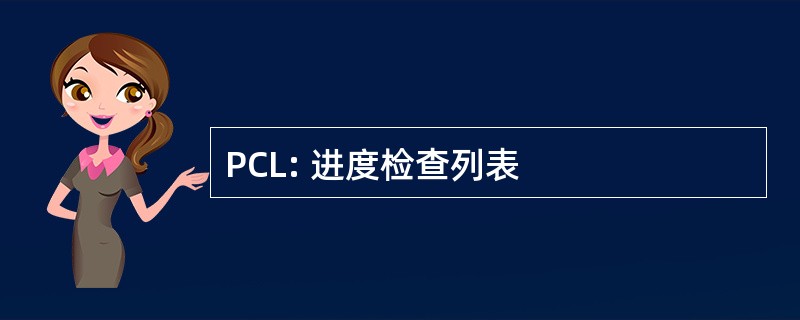 PCL: 进度检查列表