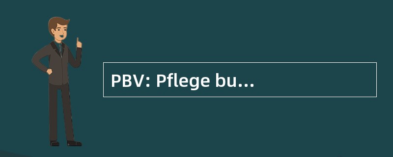 PBV: Pflege buchfÃ¼hrungsverordnung